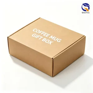 Eco Friendly Custom Logo Single Wall Dark Brown Kraft Mailer Box for Rustic Brand Gift Packaging