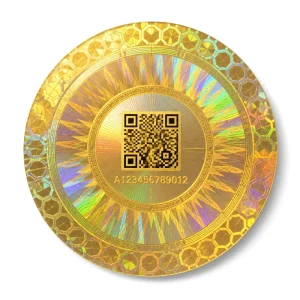Eco Friendly Custom Recyclable Round Laser Hologram Sticker Anti Counterfeit Security Label Waterproof QS Brand Direct Factory