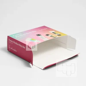 Eco Friendly Customizable Printed Cosmetics Outer Packaging Box Sustainable Art Paper Sponge Lining Biodegradable Folder Craft
