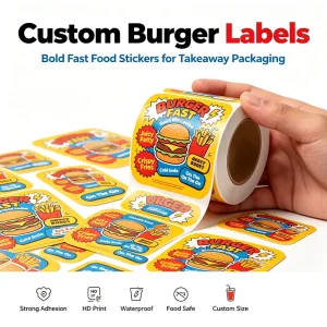 Eco Friendly Durable Glossy Holographic PVC Vinyl Adhesive Stickers Craft Customizable Food Grade Oil Proof Waterproof UV LABEL