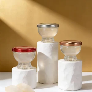 Eco Friendly Non Toxic Bird Nest Jam Glass Food Storage Jars Flip Top Lids Freshness Preservation 30ml 50ml