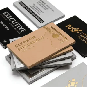 Eco-Friendly Paper Business Cards Custom Shapes and Sizes Printing Design Art Paper Offset Printed with Foil Logo Visiting Card