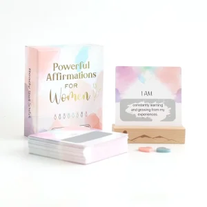 Eco Friendly Paper Hot Stamping Scratch Off Affirmation Cards Custom Printing For Kids With Box