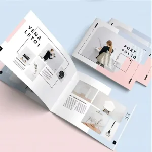 Eco Friendly Professional Custom Printing Service Design Paper Mini Colorful Flyer Booklet Catalogue Company Brochure Printing