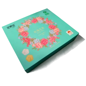 Eco-Friendly Rigid Box with Gold Foil & UV Coating for Holiday Gifts
