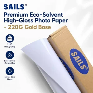Eco Solvent High Gloss Photo Paper Gold Base Double PE Laminated Paper for Professional Photography