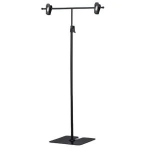 Eco-friendly Adjustable Metal Display Stand with Black Finish for Shops Poster Holder Front Orientation