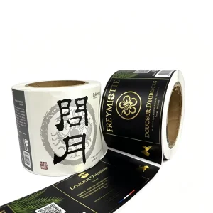Eco friendly Artistic Layered Wine Bottle Label Stickers with Moisture proof Design for Products Packing