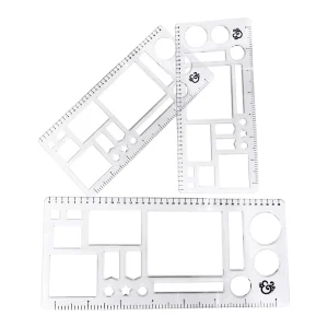Eco-friendly PET Acrylic Plastic Drawing Template Custom Laser Cut Transparent Acrylic Drawing Stencil
