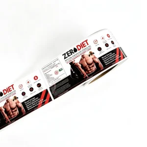 Eco friendly Vinyl Adhesive Stickers Custom Food Labels with Glossy Surface Waterproof Custom Shapes for Packaging