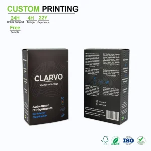 Eco friendly Waterproof High end Custom Printed Cardboard Boxes Magnetic Closure Portable Car Interior Cleaning Kit Auto Care