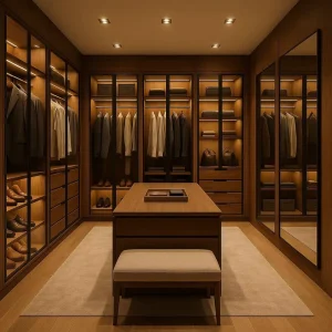 Elabor MDF Modern Design Modular Mirrored Sliding Door Fireproof Wardrobe Custom Closet System for Hospital Use
