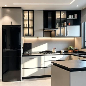 Elabor White Oak Wood French Style Luxury Custom Design Soft Close Storage Villa Apartment Modular Kitchen Cabinet System