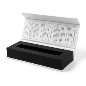 Electronics Hot Stamping Logo Texture Cardboard Magnetic Flip Custom Packaging White Box
