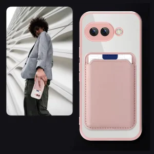 Electroplated Magnetic Transparent TPu Phone Case for PIXEL 9 Pro XL With Card Holder Phone Shell for PIXEL 7A 8A 9A