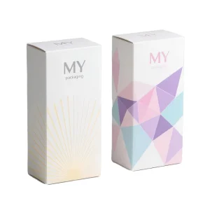 Elegant Geometric Radiant Pastel Tone Custom Cardboard Packaging Boxes for Beauty Skincare Supply Cartons Dolphin