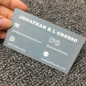 Elegant Luxury 5.4x9cm Business Card With Your Own Logo and Design 400g Coated Paper and White Card With Printing