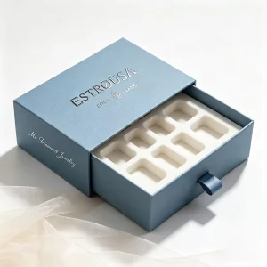 Embossed Premium Hard Paper Drawer Box Textured Surface Handmade Soap Aroma Candle Fragrance Jewelry Medicine Packaging Gift Box