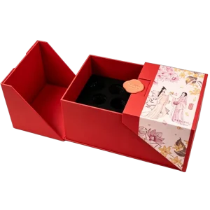 Embossing Spot UV Foil Coating Luxury Packaging Rigid Box Folding Custom Printed Gift Board Box for Christmas Jewelry Necklace