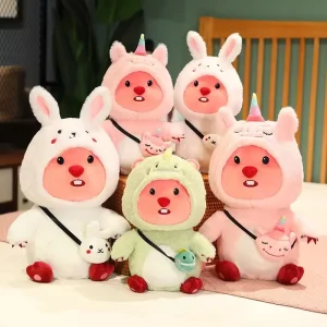 Embroidered Stress Relief Super Soft Plush Toys Cute Cartoon pink Small Loopy Plush Dolls
