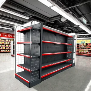 Estantes Retail Store Usage Display Rack Supermarket Shelf Double Sided Storage Shelves