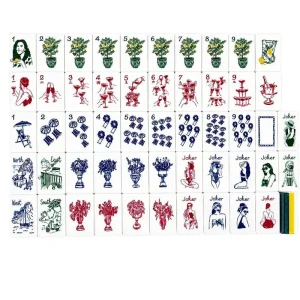 European Summer Beach Citrus American Mahjong Set, Acrylic Mahjong Tiles