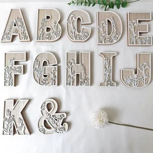 European and American Wooden Letter Carving Wall Decorations and Hanging Pieces
