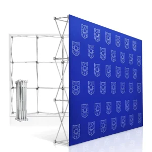 Exhibition Pop Up Bracket Customized Aluminium Alloy Scrolling Background Board with Digital Printing Used for Brand Display