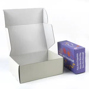F S C Certified Durable Custom Size Color Paper Corrugated Box Recyclable Paper Packaging for Home Decor Retail Carry Bulk