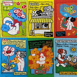 FSC Certified Custom Mini 99 Piece Jigsaw Puzzle Illustration Personalized OEM Service Educational DIY Gifts Puzzle