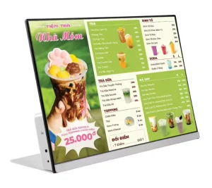 Factory 21.5/23.8/27 Inch Desktop Menu Board Android System 700 Nits Advertising Panel Display