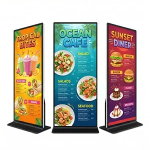 Factory 32 43 49 55 65 75 Inch Double Sided Interactive Whiteboard Dustproof Portable Stand Display Stand OEM Service