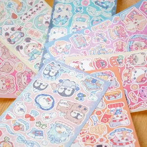 Factory Anime Character Stickers Removable Reusable Office Desk Decor