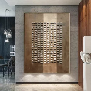 Factory Brown Minimalist Handmade Wall Art 3D Texture Large SizeTexture Hand Painted Abstract Oil Painting on Canvas