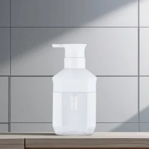 Factory Creative 300ml 500ml PET Rhombus Shampoo Empty Bottle Screen Printing Customizable Color Press Pump for Shower Gel