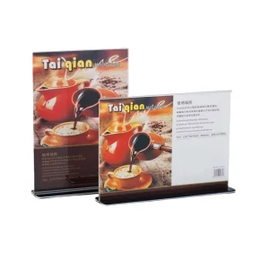 Factory Custom 21*29.7CM Acrylic A4 Display Board for Table Desk Menu Advertising Stand