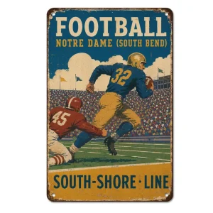 Factory Custom American Football Vintage Metal Tin Sign for Man Cave Garage