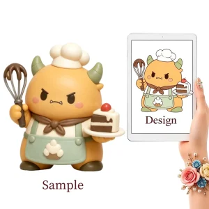 Factory Custom Baker Cartoon Cute PVC Toy Collection Design Action Figures Model Coffee Shop Peripheral Merchandise