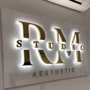 Factory Custom Business Logo 3D Metal LED Letters Sign Metal LED Illuminated Sign LED Sign Board for Advertising
