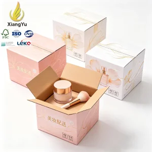Factory Custom Color Printed Corrugated Shipping Box for Perfume Bottle Packaging Fragile Product Protection E-commerce Delivery