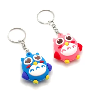 Factory Custom Cute 3D Rubber Keychain Creative Lovely Mascot Anime Key Ring OEM Manufacturer Eco-Friendly Durable