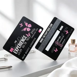 Factory Custom Design PVC Magnetic Membership Card Offset Printed CR80 Holographic Glitter Embossed Loyalty Magnetic Strip