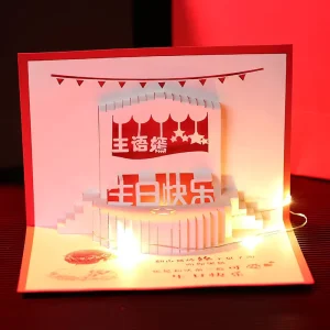 Factory Custom Direct Sales Handmade Greeting Cards 3D Birthday Card Thank You Card Invitation