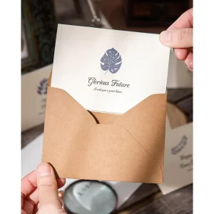 Factory Custom Greeting Cards Embossed Printed Paper Thank You Card Greeting Card With Envolpe