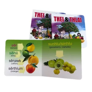 Factory Custom Hardcover Board Book Printing, Preschool Food Recognition Book, Perfect Binding