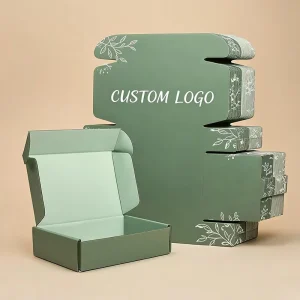 Factory Custom Logo Shipping Package Printed Corrugated Paper Mailer Box Custom Size Green Shipping Boxes