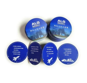Factory Custom Mini Circular Design Bifold Tri-Fold Coated Paper Flyers Folding Catalog Booklets Advertising Brochure