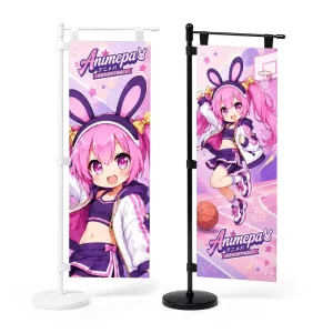 Factory Custom Mini Nobori Banner With Stable Water Base For Bulk Distribution Anime Cafe Restaurant