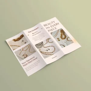 Factory Custom Saddle Stitched Folding Jewelry Printing Flyer Catalog Leaflet Menu Booklets Business Product Advertising