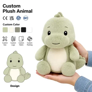 Factory Custom Weighted Dragon Plush Toy With Removable Inner Weighted Pouch Soft Green Dragon Stuffed Animal Doll